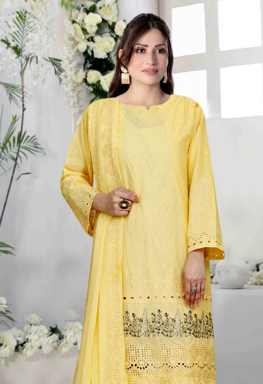 UK – Gazal Schiffli – 3 Piece Unstitched Lawn Suit