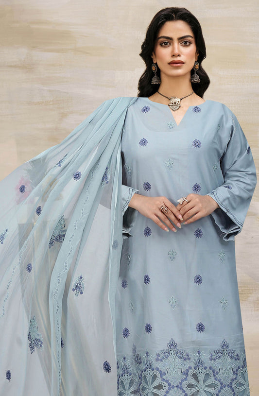 UK– Nora (Vol-1518 &1519) Embroidered 3-Piece Lawn