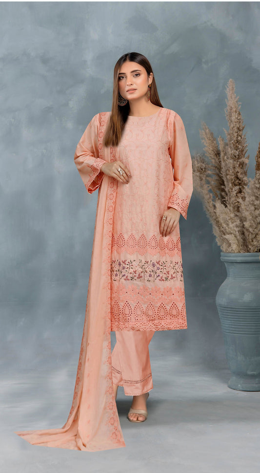 UK By Ghazal – Embroidered Unstitched 3 Piece Suit (Vol-1126)