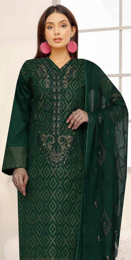 UK– Zircon – Embroidered 3 Piece Unstitched Suit