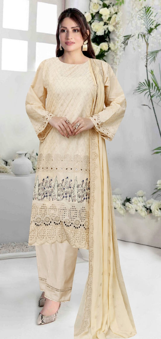 UK– Gazal Schiffli – 3 Piece Unstitched Lawn Suit