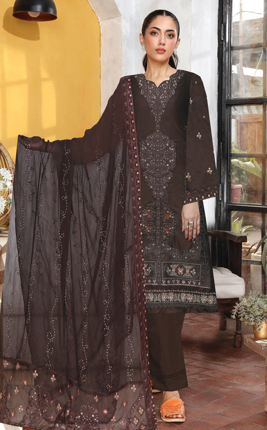 UK  Nora-Vol 1505" Lawn Embroidered 3-Piece Suit