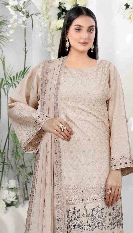 UK – Gazal Schiffli – 3 Piece Unstitched Lawn Suit