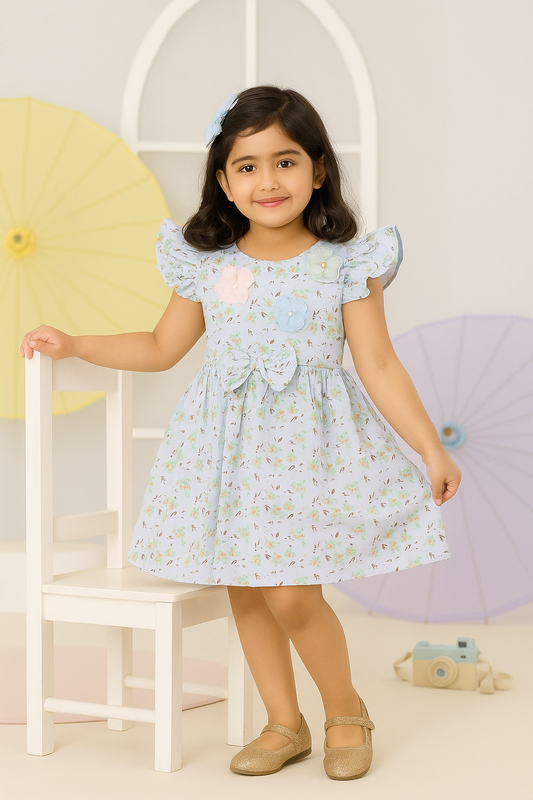 Adorable Cotton Floral Frock for Girls (18 Months to 3 Years)