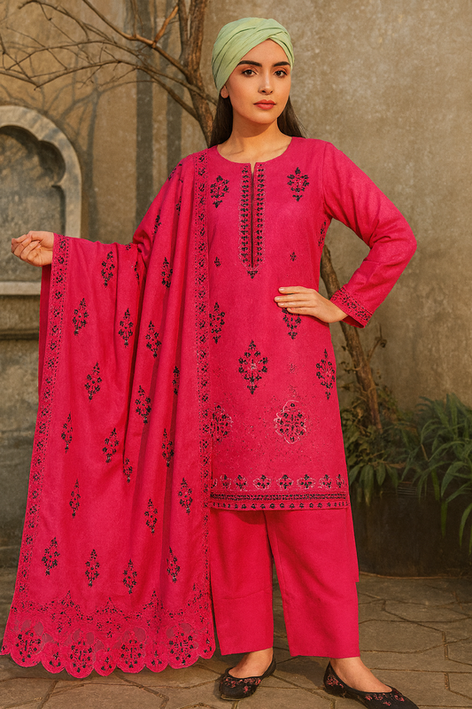 Faiqa By Bareeze Embroidery – Unstitched 3 Piece Suit