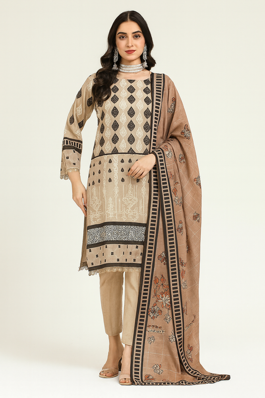 Lazawal Ishq By Bareeza Fashion Khaddar 3 Piece Unstitched
