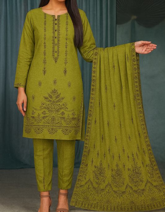 Chaman By Bareeze Embroidery – Unstitched 3 Piece Suit