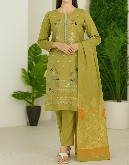 Areeba Eman – Unstitched 3PC Embroidered Lawn