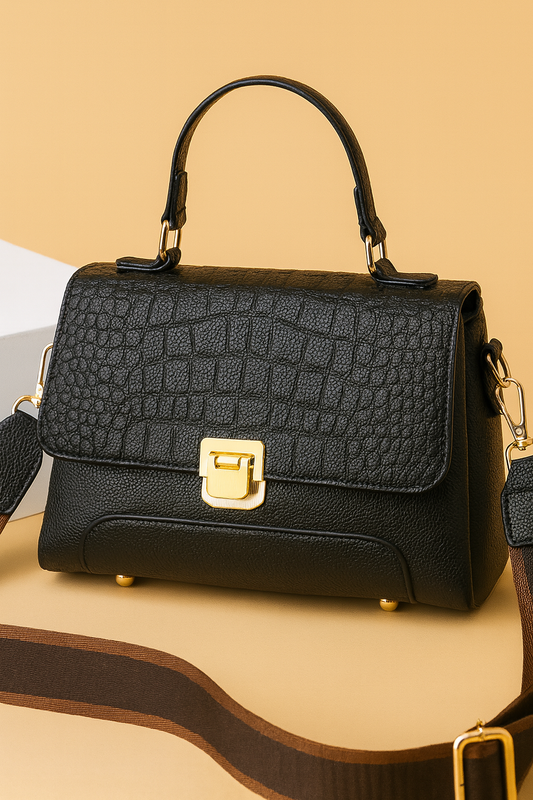 Textured Leather Handbag
