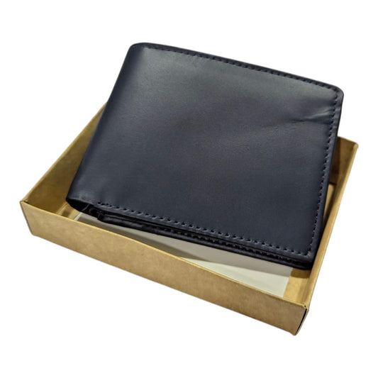 Premium Genuine Leather Wallet – Classic Black