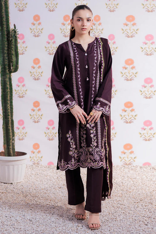 Zellbury Embroidered Kurta Dupatta and Trouser Set