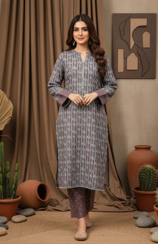 Khaddar Stitch Shirt Trouser – Premium Winter Wear