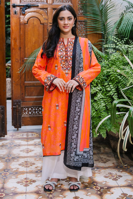 Zellbury Embroidered Kurta and Dupatta