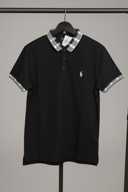 Ralph Lauren Classic Fit  Polo Shirt with Check Collar