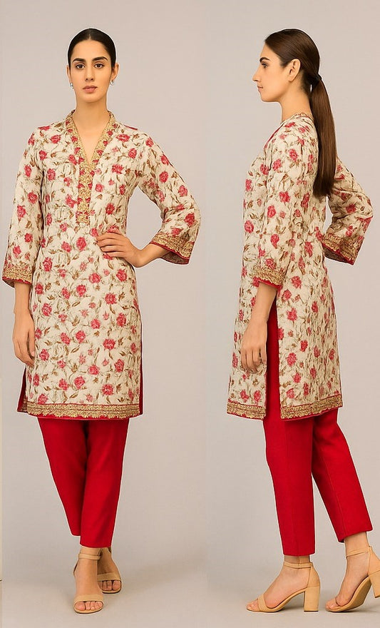 Zellbury Embroidered Shirt & Trouser