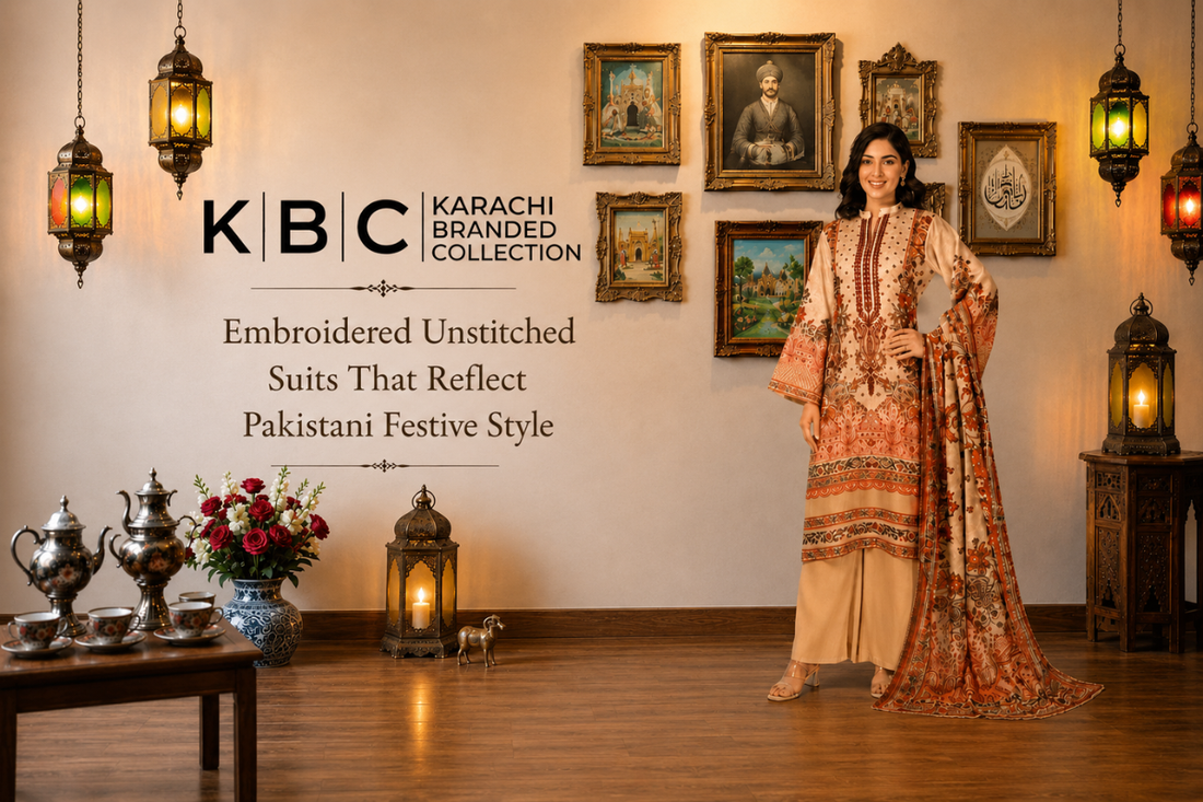 Embroidered Unstitched Suits That Reflect Pakistani Festive Style