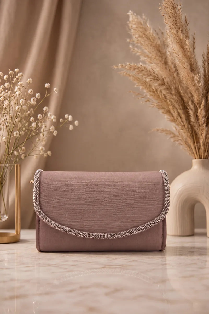 Premium Hand Clutch Bag (Dusty Mauve)