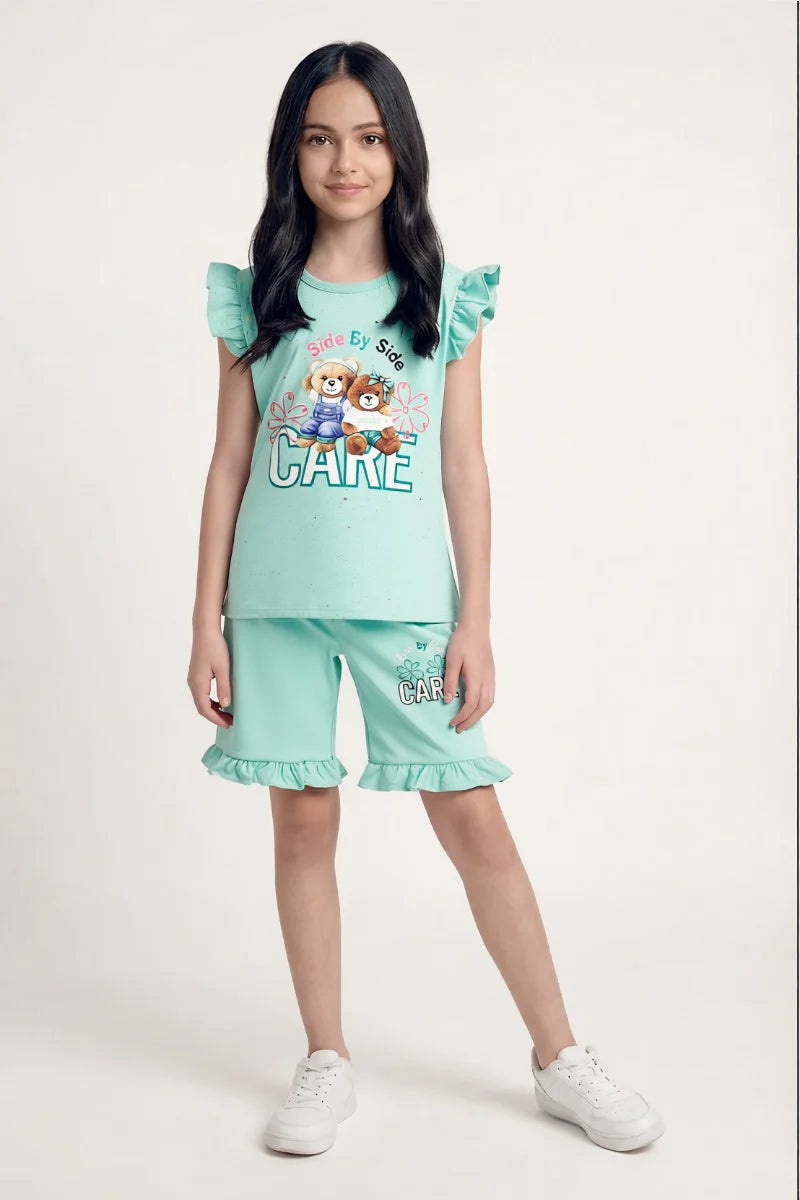 Girls Casual 2-Piece Suit (Sky Blue)