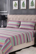 Luxury Double Bed Sheet Set with Pillow Covers by KBC Fashion (Soft Green)