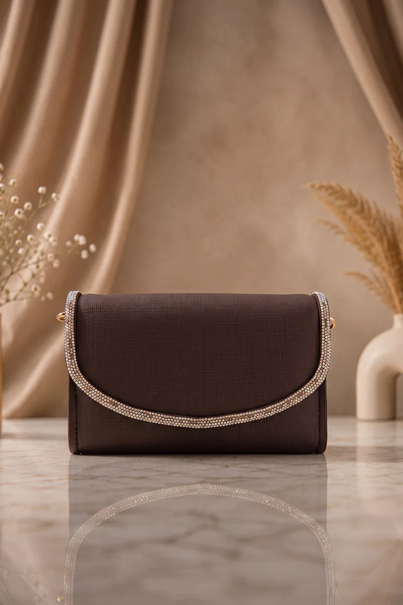 Premium Hand Clutch Bag (Chocolate)