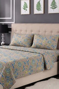 Luxury Double Bed Sheet Set with Pillow Covers by KBC Fashion (Taupe)