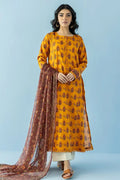 Orient Unstitched 3-Piece Lawn Collection (Honey Gold)