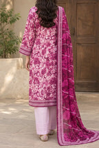 Mehar Unstitched 3-Piece Lawn Collection (Plum)