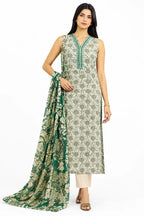 Khaadi 3-Piece Unstitched Printed Lawn Suit (Forest Green)