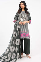 Alkaram Unstitched 3-Piece Lawn Collection (Charcoal Green)