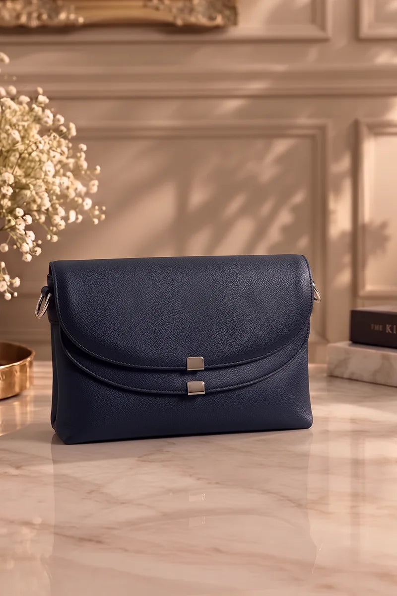 Premium Ruby leather handbag for Women (Navy Blue)