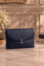 Premium Ruby leather handbag for Women (Navy Blue)