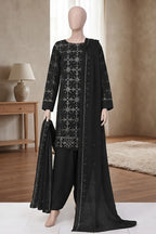 Breeza by Breeza Fashion - 3PC Unstitched Embroidered Lawn Suit (Black)