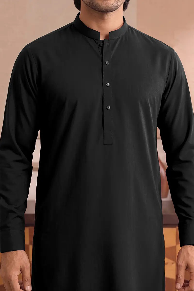Yameen - Men’s Unstitched Cotton Fabric (Black)