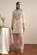 COCO By Zara Shahjahan - 3-Piece Unstitched Printed Lawn Suit (Pastel Rose)