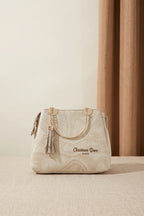 Premium Women's Fashion Handbag (Marble Vanilla)