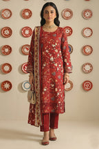 Nishat - Unstitched 3pc Printed Lawn (Red)