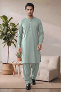 Saya Men’s Wash & Wear Unstitched Suit (Mint Green)