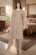 Arooj by Breeza Fashion - 3PC Unstitched Embroidered Lawn Suit (Warm Sand)