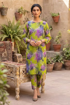 Sana Safinaz Printed Lawn Unstitched 2-Piece Suit (Lime Green)