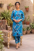 Sana Safinaz Printed Lawn Unstitched 2-Piece Suit (Sky Blue)