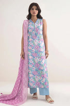 Sapphire Vol.6 - 3PC Unstitched Printed Lawn Suit (Sky Blue)