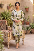 Sana Safinaz Printed Lawn Unstitched 2-Piece Suit (Off-White)