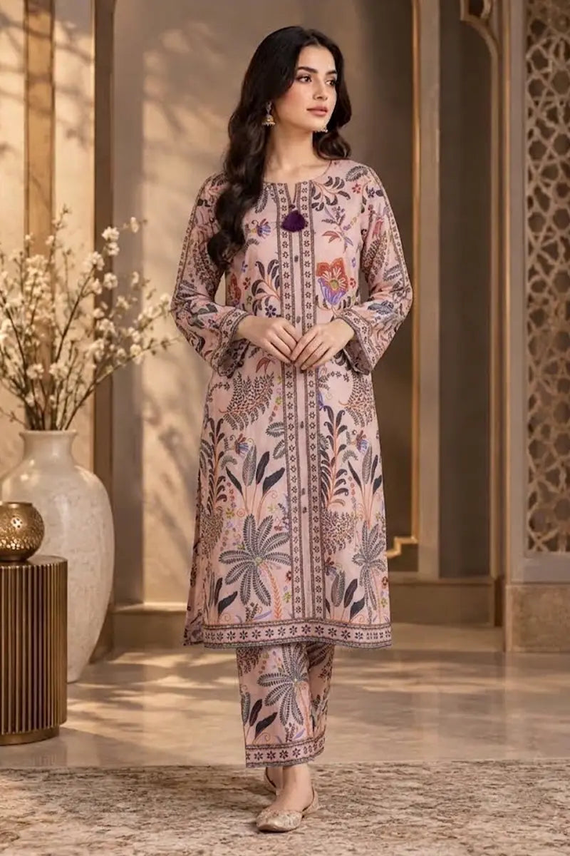 Women's Premium Stitched 2-Piece Suit (Dusty Pink)