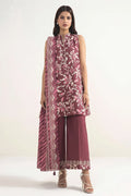 Sapphire Vol.6 - 3PC Unstitched Printed Lawn Suit (Muted Maroon)
