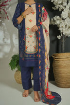 Mehrun by KBC Fashion Unstitched 3-Piece Lawn Collection (Indigo Navy)