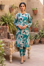 Sana Safinaz Printed Lawn Unstitched 2-Piece Suit (Sea Green)