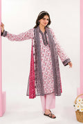 Zesh - Drop Fourteen Printed Series 3PC Unstitched Lawn Suit (Lilac Pink)
