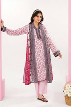 Zesh - Drop Fourteen Printed Series 3PC Unstitched Lawn Suit (Lilac Pink)