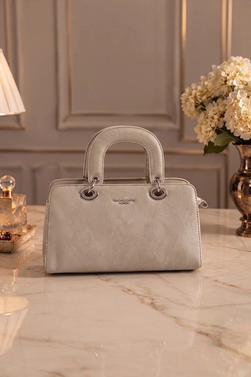 Premium Satchel Shoulder Bag For Women (Cream)