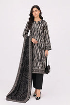 Khaadi Pre-Fall Cambric Series V-6 - 3PC Unstitched Suit (Jet Black)